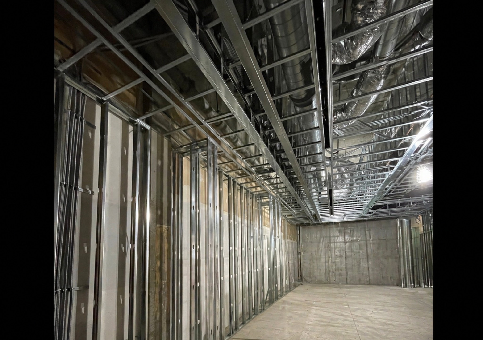 Interior metal framing work